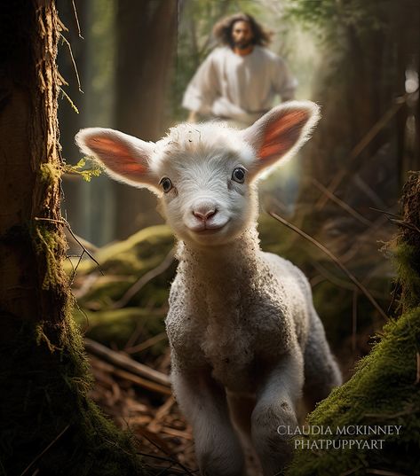 Jesus Artwork, Lion And Lamb, Jesus Christ Artwork, Jesus Christ Art, Pictures Of Jesus Christ, Ayat Alkitab, Jesus Painting, A Sheep, Jesus Christ Images