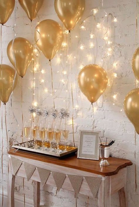 Rustic Wedding Decorations, Gold Party Decorations, Golden Birthday, Nye Party, Silvester Party, New Years Eve Decorations, Festa Party, 18th Birthday Party, Gold Party