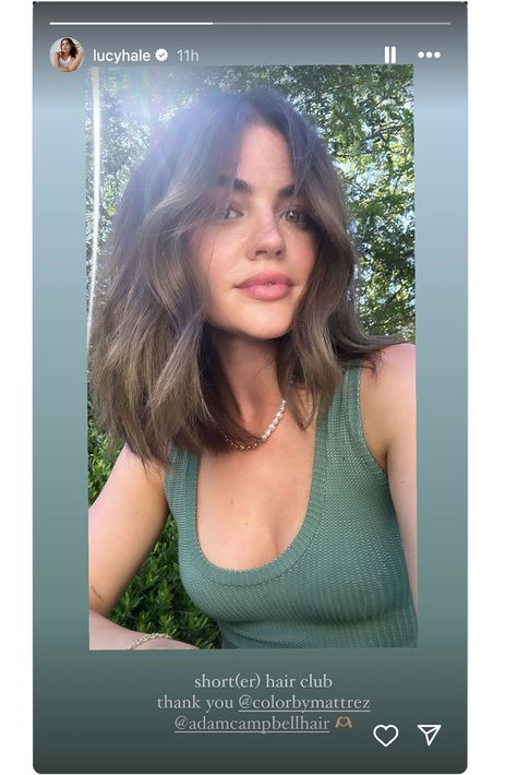 The Feather Cut Is About to Be the Coolest Chop for Summer Lucy Hale Haircut, Lucy Hale Hair, Feather Cut, Glamour Uk, Hair 2024, Glamour Beauty, Wispy Bangs, Celebrity Hair Stylist, Lucy Hale