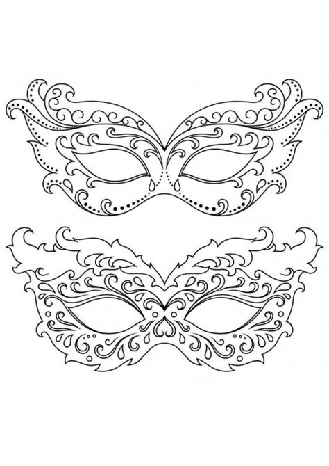 Mardi Gras Mask Drawing, Kids Mask Template, Party Mask Design, Mask Design Drawing, Mardi Gras Crafts For Kids, Masquerade Mask Ideas, Masquerade Mask Drawing, Venetian Mask Tattoo, Halloween Mask Craft