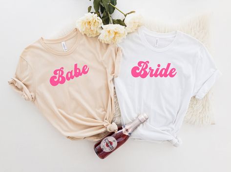 Business Owner Shirts, Bride Tee, Retro Bride, Bachelorette Tshirts, Babe Shirt, Brides Babes, Bride Shirt, Cream Shirt, Bridesmaid Party