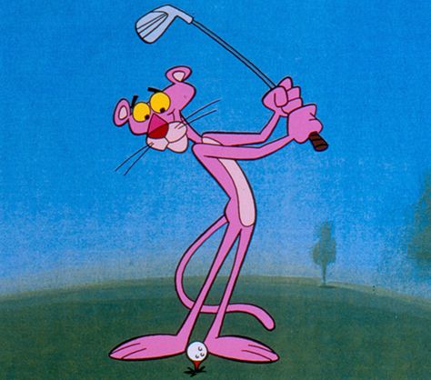 La panthère rose Images Pop Art, Pink Panther Cartoon, Old Cartoon Characters, The Pink Panther, Golf Pga, Golf Art, Cartoon Edits, Pink Panther, Cool Wallpapers Cartoon