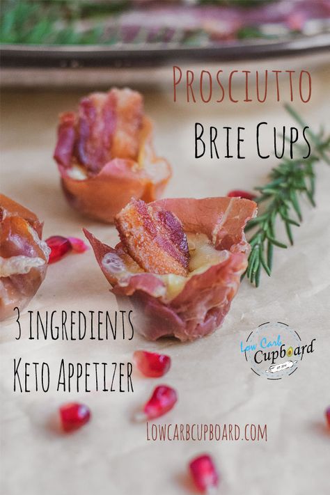 Brie Cups, Appetizer Brie, Prosciutto Brie, Bacon Cups, Brie Appetizer, Holiday Appetizers Easy, Holiday Appetizers Recipes, Bacon Appetizers, Holiday Appetizer