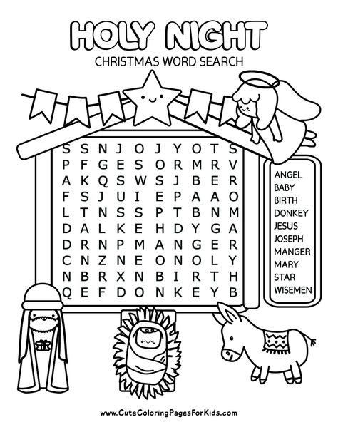 Religious Christmas Word Search - Cute Coloring Pages For Kids Christmas Hidden Pictures Printable, Christmas Sheets For Kids, Christian Christmas Coloring Pages Free, Christmas Worksheets 3rd Grade, Christmas Christian Coloring Pages, Christian Worksheets For Kids, Christmas Activities Worksheets, Meaning Of Christmas For Kids, Christmas Homeschool Printables