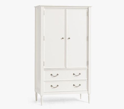 Blythe Kids Armoire | Pottery Barn Kids Cameron Wall System, Kids Armoire, Extra Wide Dresser, Glamorous Furniture, Wall Storage Systems, Tall Bookcases, White Cabinet, Bedroom Armoire, Kids Dressers