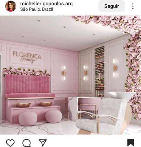 Botique Interiors, Makeup Studio Decor, Beauty Room Salon, Spa Room Decor, Hair Salon Interior, Nail Salon Decor, Nail Salon Design, Beauty Room Decor, Beauty Room Design