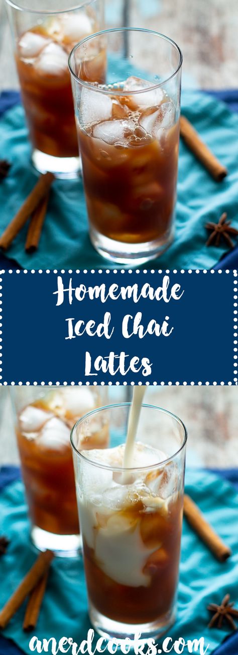 Iced Chai Lattes | A Nerd Cooks Homemade Chai Tea Latte, Iced Chai Latte Recipe, Chai Tea Latte Recipe, Homemade Chai Tea, Iced Chai Tea Latte, Iced Chai Tea, Chai Latte Recipe, Tea Concentrate, Homemade Chai