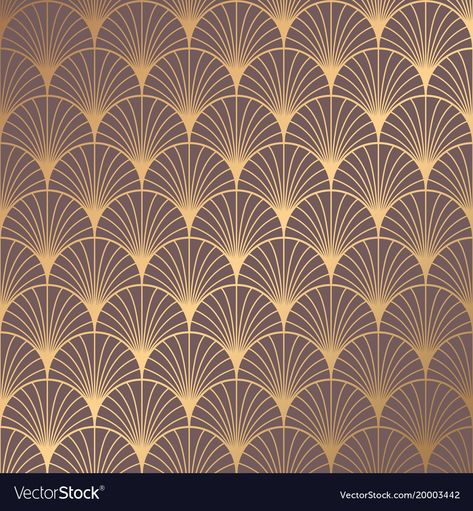 Art deco pattern Royalty Free Vector Image - VectorStock Kaghaz Divari, Art Deco Desen, Arte Art Deco, Motifs Art Nouveau, Wallpaper Art Deco, Deco Wallpaper, Motif Art Deco, Fan Pattern, Golden Background