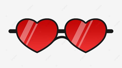 Heart Shaped Sunglasses Drawing, Heart Sunglasses Drawing, Heart Glasses Drawing, Valentine Illustration, Glasses Drawing, Glasses Clipart, Happy Background, Glasses Png, Red Tv