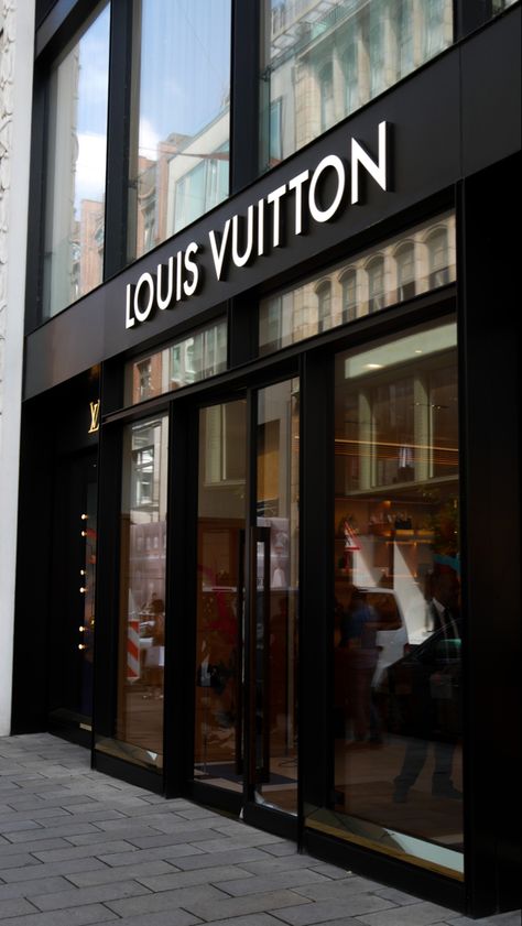 Coffee Shop Signage, Lv Store, Barber Shop Interior, Louis Vuitton Top, Shop Signage, Storefront Design, Louis Vuitton Store, Dream Apartment Decor, Blue Wallpaper Iphone