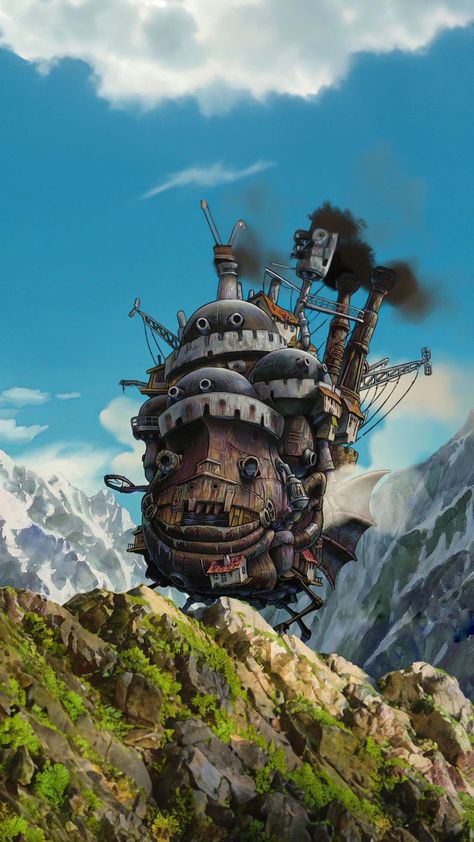 Howells Moving Castle Wallpaper, How's Moving Castle, Aesthetic Cute Art, Howl's Moving Castle Aesthetic, قلعة هاول المتحركة, Howls Moving Castle Wallpaper, Howl's Moving Castle Howl, Howls Moving Castle Art, 하울의 움직이는 성