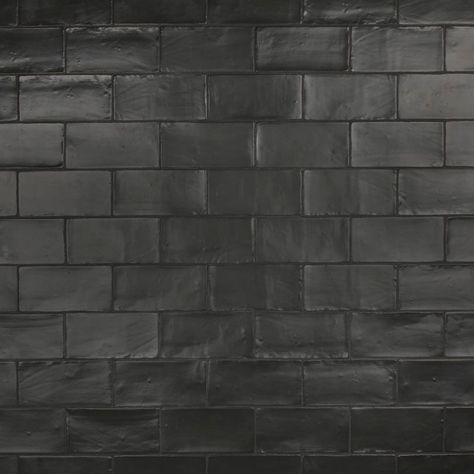 Merola Tile Chester Matte Nero 3 in. x 6 in. Ceramic Wall Subway Tile (5.5 sq. ft. / Case)-WNU36CMN - The Home Depot Black Subway Tiles, Black Backsplash, Fireplace Facade, Ceramic Subway Tile, Bath Tiles, Merola Tile, Modern Tiles, Porcelain Mosaic Tile, Black Tiles