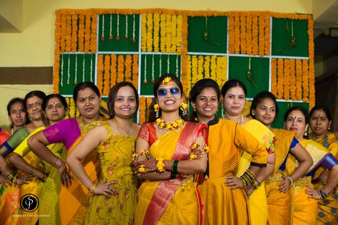 indian bride haldi ceremony Haldi Photography Ideas For Bride, New Dulhan Pose, Haldi Photography Ideas, Haldi Look For Bride, Haldi Poses For Bride, Haldi Poses, Haldi Photoshoot, Ceremony Outfit, Haldi Ceremony Outfit