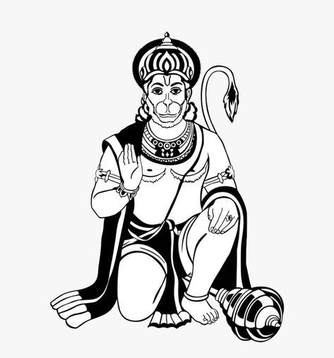 Hanuman Hd Drawing, Hanuman Temple Images, Hanuman Ji Black And White, Hanu Man Ji, Hanuman Black And White, Hanuman Png Hd, Hanuman Ji Png, Hanuman Sketch Art, Hanuman Ji Drawing Sketch