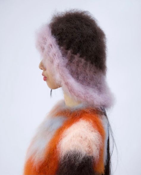 Nong Rak: Hand Crocheted Mohair Accessories (2022) Nong Rak, Walking Outside, Accessories 2022, Worn Boots, Art Sweater, Cool Autumn, To Autumn, Cozy Cardigan, Clothes Women