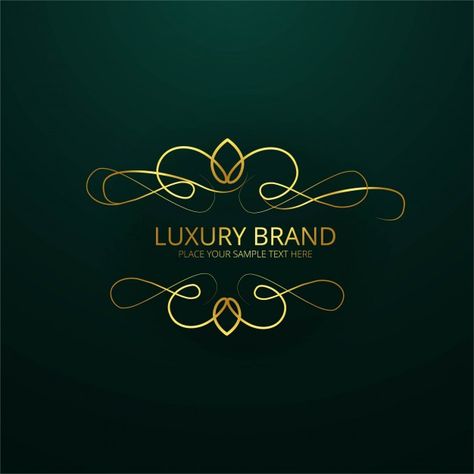 Elegant luxury brand design on green background Free Vector Green And Gold Branding, Empress Crown, Gold Graphic Design, Green Logo Design, Esthetician School, Gold Logo Design, Law Firm Logo, Luxury Green, Classic Wallpaper