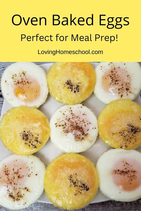 Oven Baked Eggs; How to cook eggs in the oven; Make your mornings quick and easy with your eggs ready to warm and go! #Keto #LowCarb #LCHF #KetoDiet #MyProductiveBackyard #glutenfree #ketogenicdiet #lowcarbhighfat #ketomealprep #lowcarbmealprep #eggs #howtocookeggsinoven #breakfastmealprep #breakfast Baked Eggs For One, How To Cook Eggs In The Oven, Cook Eggs In Oven, Oven Eggs, Atkins Breakfast, Eggs In The Oven, Oven Baked Eggs, Eggs In Oven, Coddled Eggs