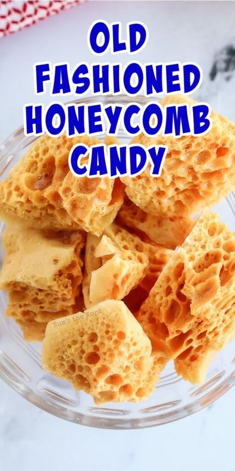 Honeycomb Candy Recipes, Hot Air Candy Recipe, Candy Made From Honey, Angel Food Candy Recipes, Honeycomb Candy Recipe Homemade, Homemade Honey Candy, Sponge Candy Recipe Easy, Diy Honeycomb Candy, $300 Candy Recipe