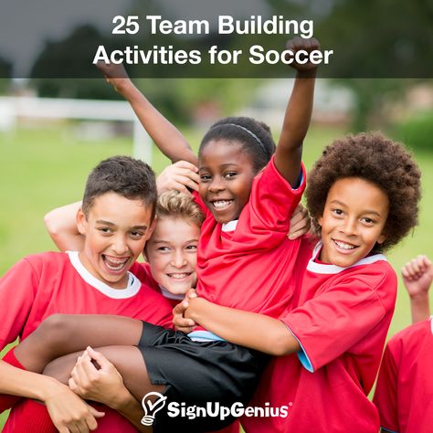 25 Team Building Activities for Soccer. Use these tips and ideas for rallying your soccer team. Kids Soccer Team, Team Bonding Activities, Girls Soccer Team, Team Ideas, Sport Videos, Team Building Games, Team Bonding, Team Building Exercises, Youth Activities