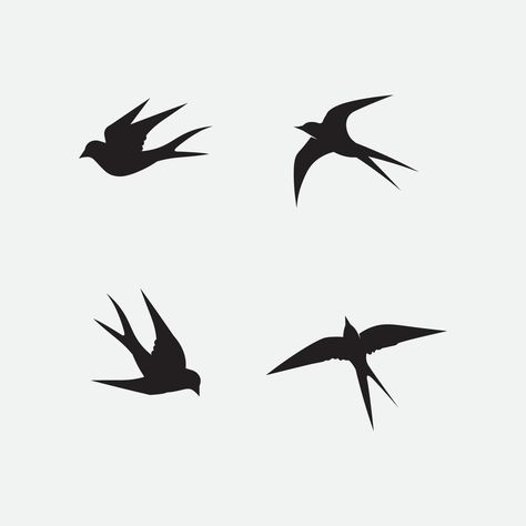 Birds and swallow dove logo design and vector animal wings and flying bird Swallow Vector, Dove Logo Design, Dove Logo, Bird Doodle, Bird Vector, Bird Logo Design, Barn Swallow, Interactive Museum, Vector Art Design