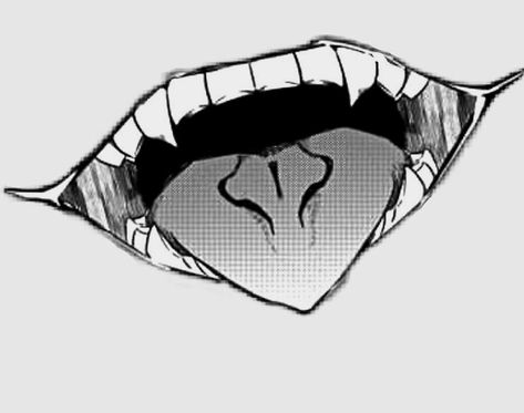 Sukuna Mouth Tattoo, Drawing Teeth, Mouth Anime Aesthetic, Anime Mouth Drawing, Anime Mouth, Mouth Tattoo, Tattoos Pretty, Teeth Drawing, Anime Mouths