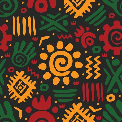 Pan African Seamless Background Kwanzaa Wallpaper, Ancestors Illustration, Afro Graphic Design, African Background Design, Afro Background, African Pattern Design Graphics, African Graphic Design, Africa Background, African Wallpaper