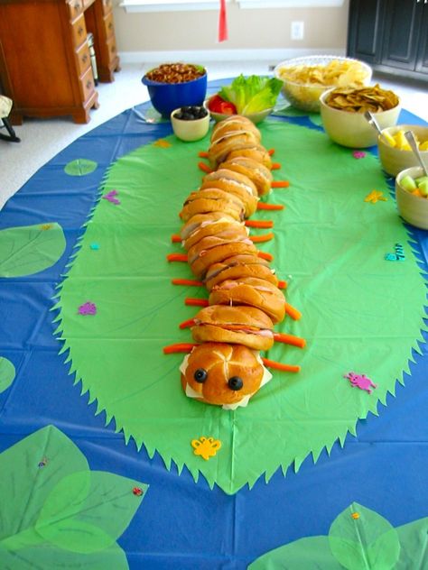 Hungry Caterpillar Party | We have a Very Hungry Caterpillar birthday party. Project Room, Hungry Caterpillar Birthday, Hungry Caterpillar Party, Party Sandwiches, Kids Party Food, Butterfly Party, The Very Hungry Caterpillar, Butterfly Birthday, Snacks Für Party