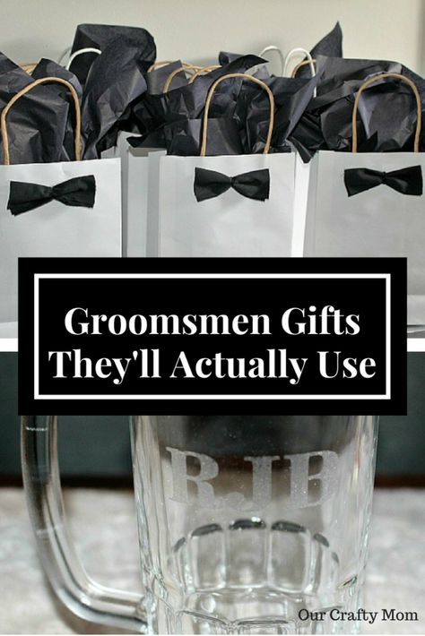 Wedding-Groomsmen Gifts They’ll Actually Use Our Crafty Mom Groomsmen Gift From Bride, Non Alcohol Groomsmen Gifts, Good Groomsmen Gifts, Groomsmen Gifts Wedding Day, Groomsmen Proposal Box Ideas, Creative Groomsmen Gifts, Proposal Dinner, Diy Groomsmen Gifts, Married Ideas