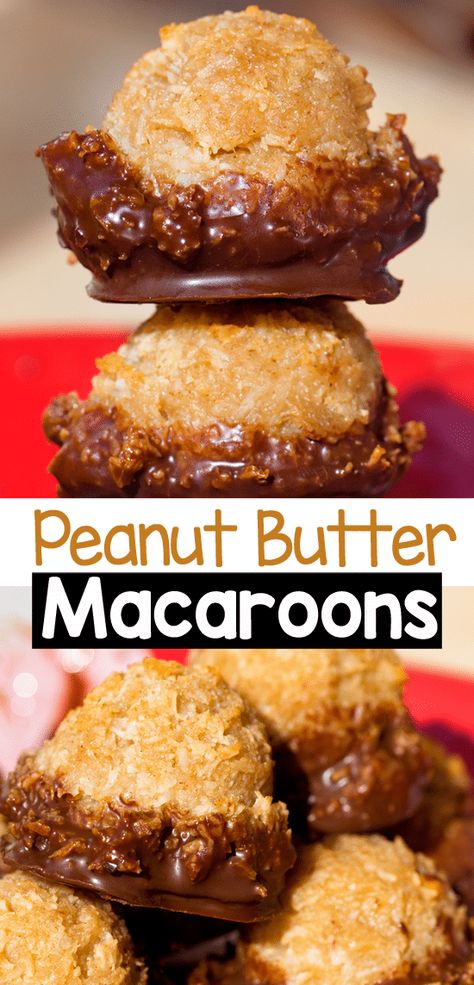 Healthy Coconut Macaroons, Peanut Butter Coconut Cookies, Coconut Macaroon Cookies Recipes, Macaroons Chocolate, Macaroon Cookie, Simple Sweets, Butter Boards, Gf Treats, Coconut Macaroon