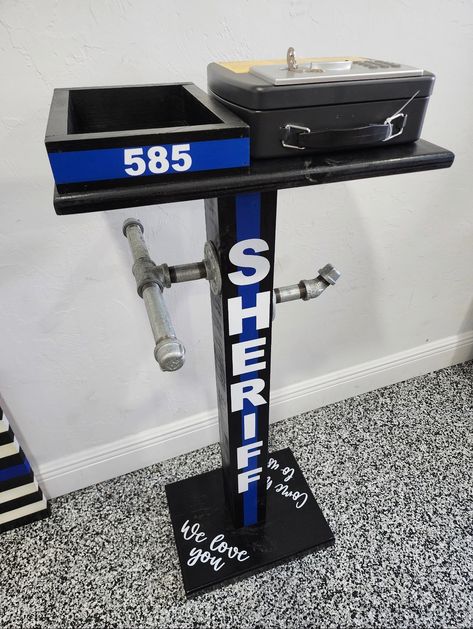 Police Equipment Stand, Police Gear Stand, Duty Gear Rack, Cop Caddy, Police Academy Graduation Gift, Gear Stand, Kreg Jig Projects, Halloween Wood Crafts, Police Gear