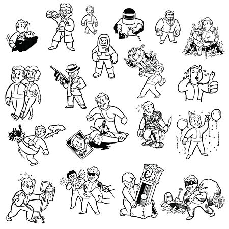 The Vault Boyz Fallout Traditional Tattoo, Fallout Cartoon, Fallout 4 Tattoos, Blackwork Flash, Vault Boy Fallout, Fallout Vault Boy, Fallout Tattoo, Fallout Costume, Fallout Boy