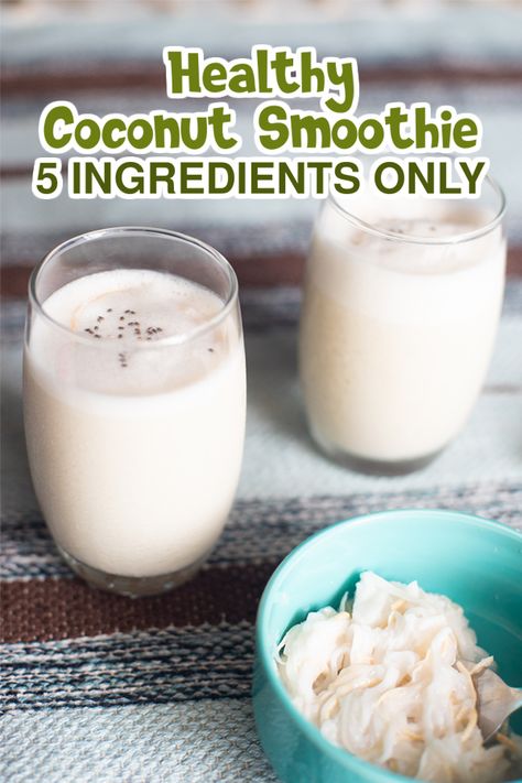 Coconut Meat Recipes, Best Breakfast Smoothies, Coconut Smoothie Recipe, Chia Seed Smoothie, Coconut Milk Smoothie, Nutritious Smoothie Recipes, Refreshing Snacks, Coconut Drinks, Breakfast Smoothie Recipes