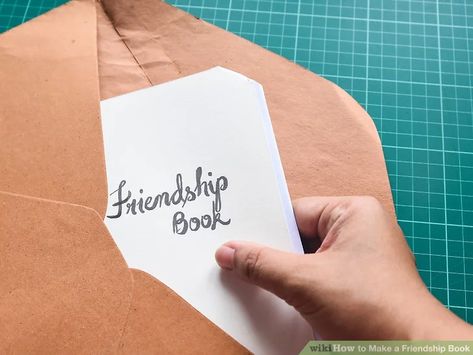 How to Make a Friendship Book (with Pictures) - wikiHow Friendship Book Diy, Friendship Book Ideas, Book With Pictures, Friendship Book, Book Swap, First Then, Pen Pals, Between Friends, Diy Book