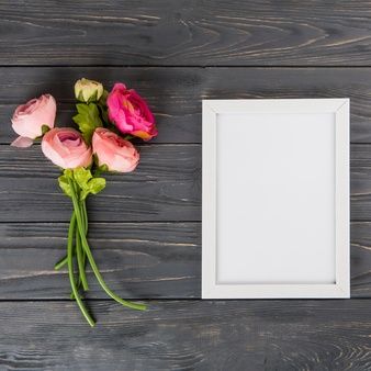 Free Photo | Pink rose flowers with blank frame on wooden table Photo Frame On Table, Frame On Table, Frame Mockup Free, Stock Photography Ideas, White Photo Frame, Pink And White Background, Photo Frame Wallpaper, Blank Photo, Paper Background Design