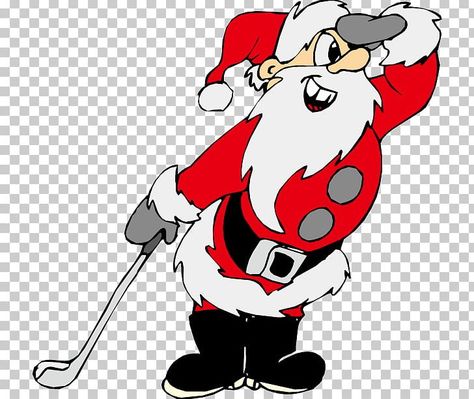 Santa Golfing, Golf Clip Art, Golf Painting, Ball Cartoon, Golf Cards, Christmas Clip Art, Christmas Golf, Christmas Yard Art, Christmas Elements