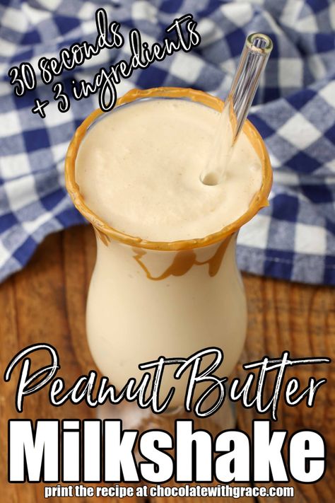 Peanut Butter Shake Recipe, Peanut Butter Milkshake Recipe, Vanilla Milkshake Recipe, Nutella Milkshake, Peanut Butter Milkshake, Cookie Milkshake, Peanut Butter Shake, Kinds Of Desserts, Peanut Butter Balls