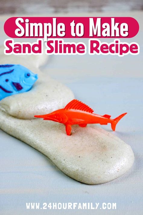 Learn how to make easy sand slime with this simple recipe. Perfect for kids' activities and sensory play, this sand slime combines the fun of slime with the unique texture of sand. Follow the step-by-step instructions for a fun, hands-on project that children will love. Water Slime Recipe, Sand Slime Recipe, Beach Sand Crafts, Homemade Sand, How To Make Sand, Sand Art Projects, Ocean Craft, Water Slime, Sand Projects