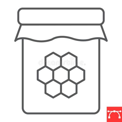 Arabic Pattern, Honey Jar, Line Icon, Bee Hive, Vector Graphics, Vector Icons, Stock Vector, Vector Free, Vector Illustration