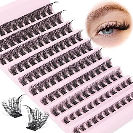 Lash Clusters 120pcs Cluster Lashes 8-16mm Wispy Individual Lashes Extensions Natural Look Lashes D Curl Fluffy Cluster Lashes DIY Eyelash Extension by Focipeysa Lashes Extensions Natural, Lash Clusters Extensions, Individual Lash Extensions, Wispy Eyelashes, Lashes Extensions, Cluster Eyelashes, Eyelash Brands, Cat Eye Lash, Lash Clusters