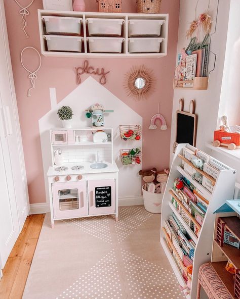 Six Year Old Room Ideas, One Year Old Nursery, 2 Year Girl Bedroom Ideas, Inexpensive Playroom Ideas, Playroom Nook In Living Room, 3 Year Girl Room Ideas, Playroom For Girls Ideas, Very Small Playroom Ideas, 3 Year Girl Bedroom Ideas