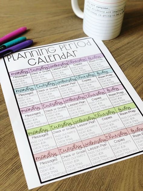 Period Calendar, Organized Teacher, Planning School, Teaching Organization, Teacher Planning, 4th Grade Classroom, Teacher Binder, Lesson Planner, Lesson Planning