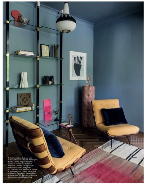 Giacomo Totti op Instagram: "Thank you @dlarepubblicamagazine for publishing my last project developed with @_andreamaino_ . Photo by @helenio_barbetta text by Sara Dal…" Colorful Mid Century Modern, Colorful Apartment, Cosy Interior, Apartment Chic, Italian Interior, 21 July, Elegant Mirrors, Interior Architect, June 21