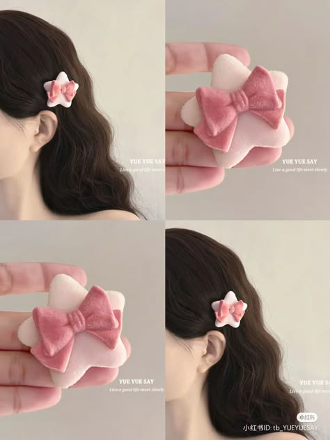 Kawaii Hair Clips, Hair Tie Accessories, Hair Clips Diy, Kawaii Hairstyles, Hair Accessories Collection, Kawaii Accessories, Hair Accessories Clips, Jewelry Accessories Ideas, Girly Accessories