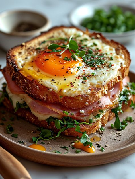 French Recipes Breakfast, Healthy Food Gluten Free, Yummy Healthy Foods, Healthy Breakfast Sandwich Recipes, Cute Healthy Breakfast, Cooking Breakfast Aesthetic, Eating Out Healthy, Fancy Breakfast Ideas, Food Recipes For Breakfast