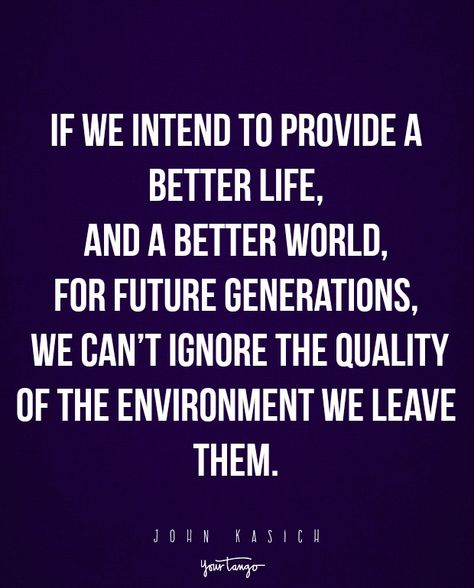 "If we intend to provide a better life, and a better world, for future generations, we can’t ignore the quality of the environment we leave them." Future Generations Quotes, Environment Quotes, Town Planning, Future Quotes, Interesting Thoughts, Generations Quotes, Entertainment News Celebrities, Paris Agreement, Human Dignity