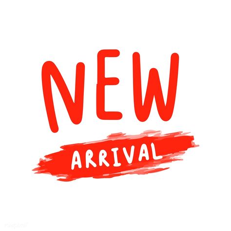 New arrival typography vector in red | free image by rawpixel.com / Aum New Arrivals Poster Image, New Arrivals Poster, Fashion Store Names, Ig Marketing, Arrival Poster, Logo Online Shop, Online Shopping Quotes, Small Business Quotes, Shopping Quotes