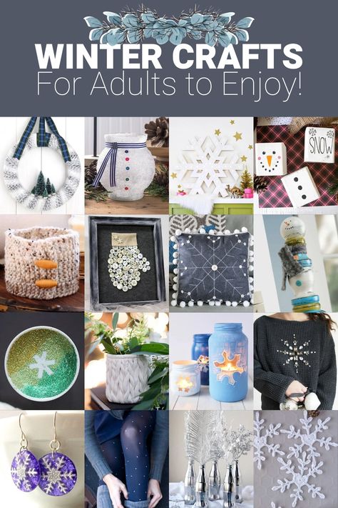 Winter Art Projects Adults, Sophisticated Crafts For Adults, Bingo Crafts Diy, Winter Themed Crafts For Adults, Indoor Crafts For Adults, Winter Crafts For Elderly, January Winter Crafts For Adults, Winter Crafts For Seniors Assisted Living, Group Crafting Ideas For Women