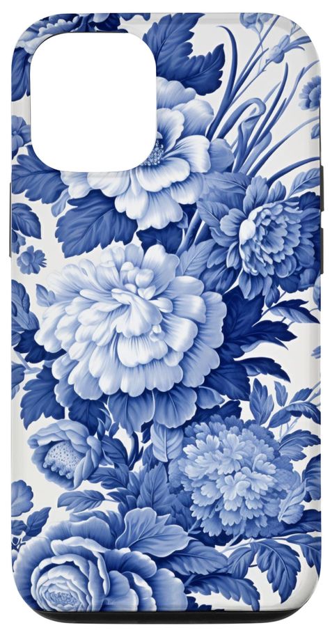 Blue And White Toile, Antique Pattern, Blue And White Chinoiserie, French Pattern, Navy Blue Flowers, Leaves Art, Floral Paper, White Leaves, Funky Home Decor