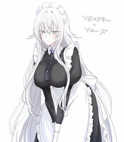 Persona Anime, Anime W, Anime Maid, 캐릭터 드로잉, Azur Lane, Anime Reccomendations, Funny Profile Pictures, Female Character Design, White Hair