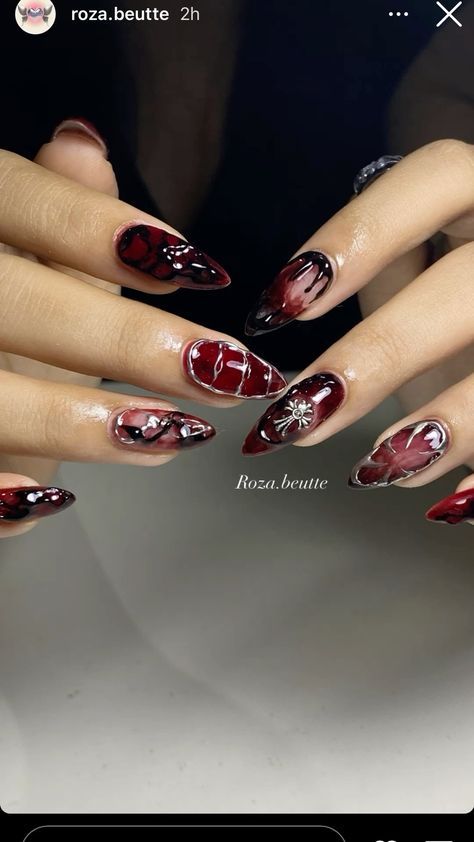 Aespa Nails, Heavenly Nails, Maroon Nail Designs, Cozy Colors, Fall Nail Ideas, Wine Nails, Makeup Nails Designs, Fake Nails Designs, Maroon Nails